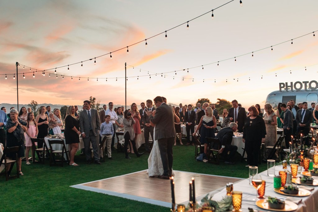 Wedding gallery dance floor outdoor